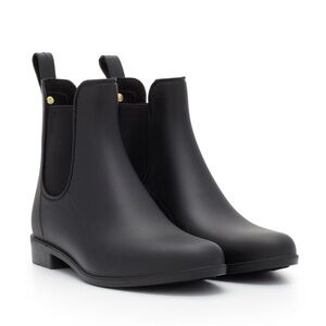 Sam Edelman Tinsley Black Rubber Ankle Rain Boot Waterproof Women’s Size 8